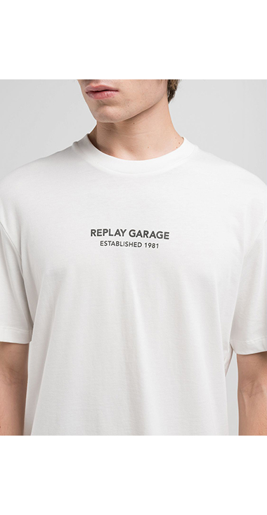 リラックスフィット オープンエンドコットンプリントTシャツ 詳細画像